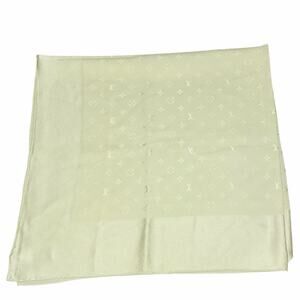 Louis Vuitton Green Monogram 100% Silk Scarf | Authentic